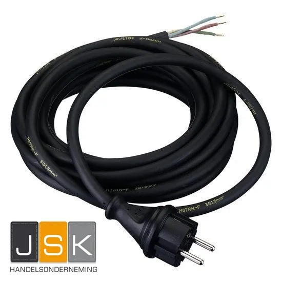 AANSLUITSNOER 3,0 METER 3X1,5 MM² H07RNF ZWART KLASSE 1  104711