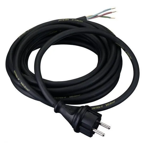 AANSLUITSNOER 5 METER | 2X2,5 MM² H07RNF ZWART KLASSE 2 | 104704
