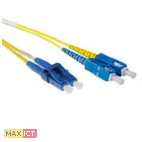 ACT 30 meter LSZH Singlemode 9/125 OS2 short boot glasvezel patchkabel duplex met LC en SC connectoren