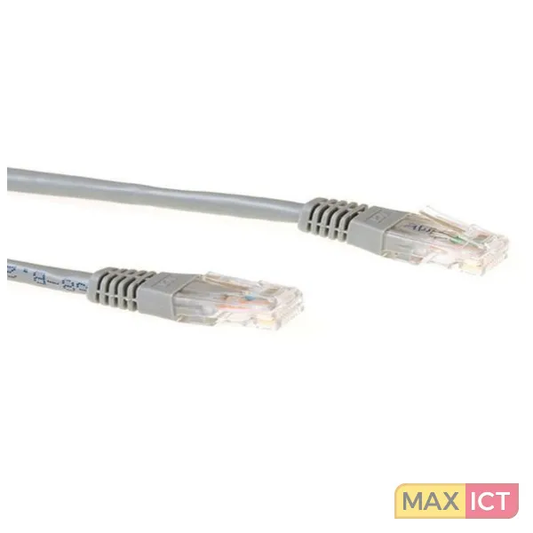 ACT Grijze 1,5 meter LSZH UTP CAT6 patchkabel met RJ45 connectoren
