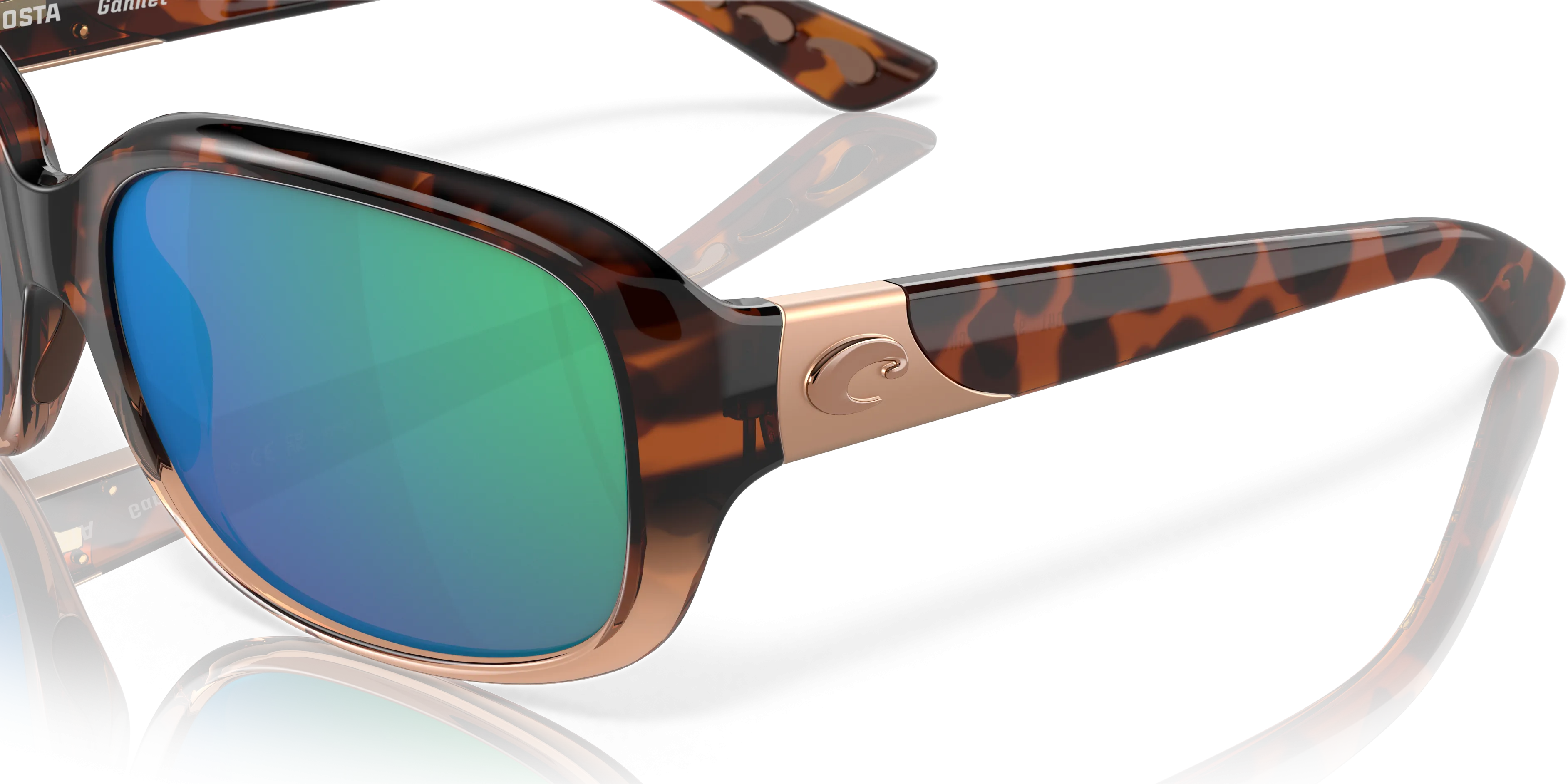COSTA 6S9041 GANNET M (58  17) GEPOLARISEERD WITH GROEN LENSES AND TORTOISE FRAME