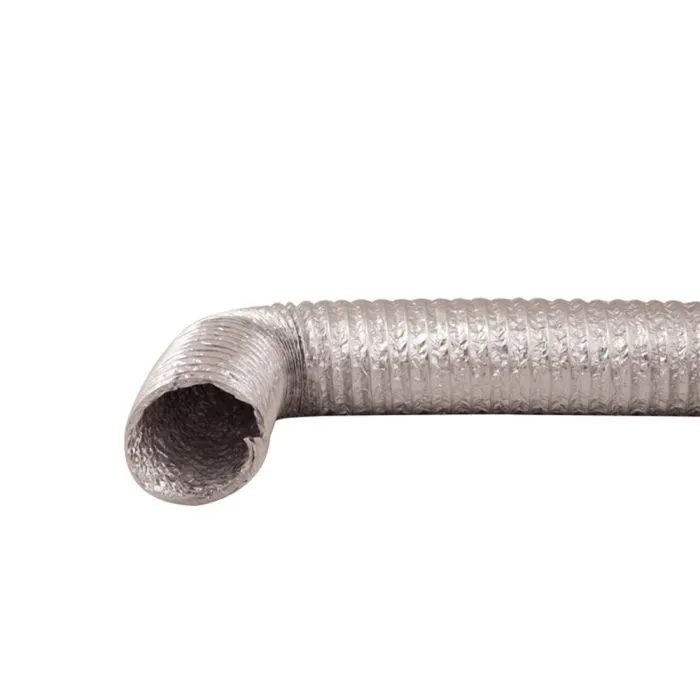 DEC Flexibele aluminium afvoerslang ø 200mm blank aluminium 10 meter