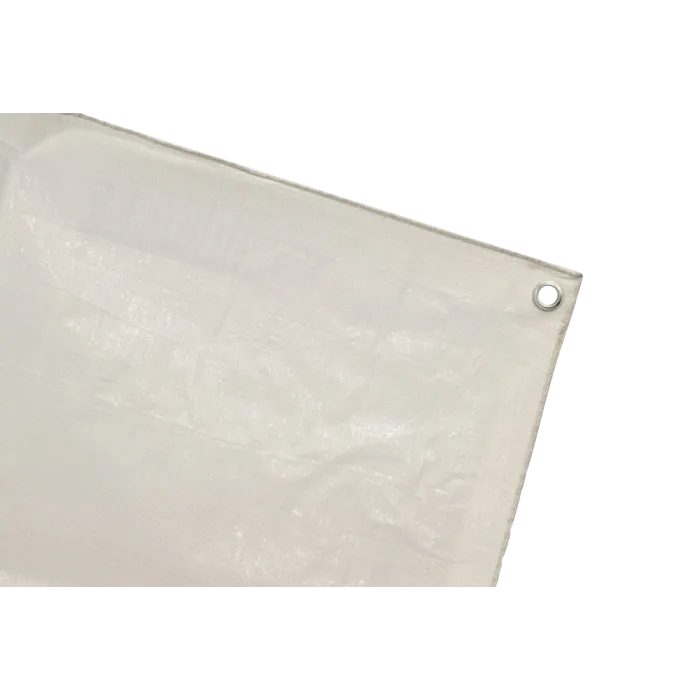 Dekkleed afdekzeil wit zwaar afm. 5x6 meter 150 gr./m2