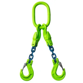 DELTALOCK GRADE 100 - 2-SPRONG 10 MM X 4 METER - KLEPHAAK EN INKORTHAAK - WLL GEBASEERD OP 0 - 45°