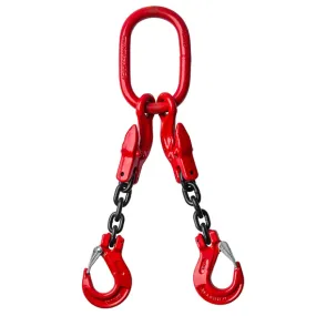 DELTALOCK GRADE 80 - 2-SPRONG 13 MM X 3 METER - KLEPHAAK EN INKORTHAAK - WLL GEBASEERD OP 0 - 45°