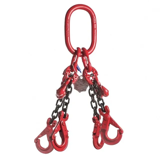 DELTALOCK GRADE 80 HIJSKETTING 4SPRONG  10 MM X 3 METER  VEILIGHEIDSHAAK EN INKORTHAAK