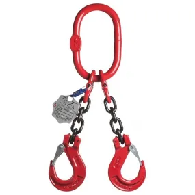 DELTALOCK Grade 80 Hijsketting Met  2-sprong  - 8 mm x 1 Meter - Gaffelklephaak