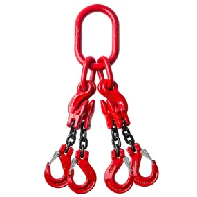 DELTALOCK GRADE 80 – 4-SPRONG 6 MM X 3 METER – KLEPHAAK EN INKORTHAAK – WLL GEBASEERD OP 0 - 45°
