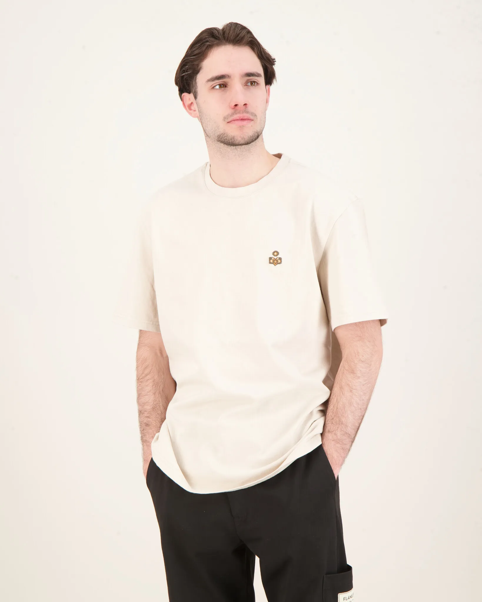HUGO LOGO TSHIRT ECRU