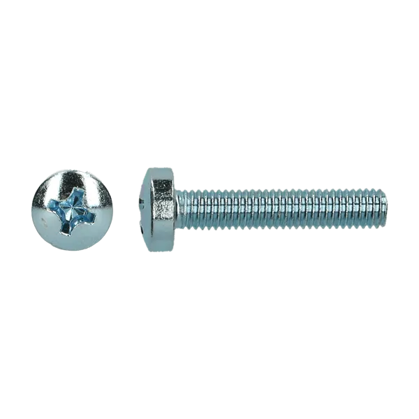 Metaalschroeven verzinkt Cilinderkop PH  M 8 x 12 mm Din 7985  verpakking 200 stuks
